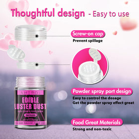 Aheroi glitter powder for chocolates and molds adds color and shine.