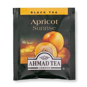 Ahmad Tea Apricot Sunrise box showcasing premium black tea