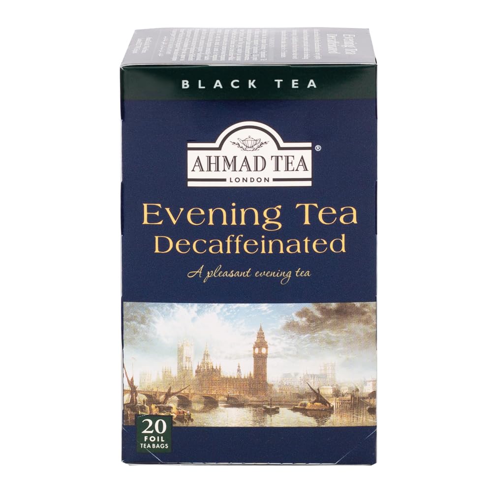 Ahmad Tea Decaffeinated Evening Tea bags with bergamot for a calming evening cup