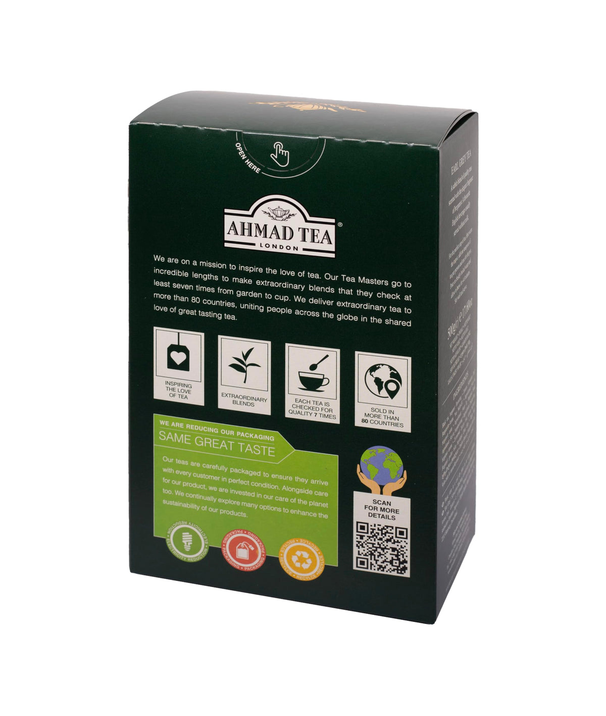 Ahmad Tea Earl Grey loose-leaf closeup highlighting bergamot flavor for daily rituals.