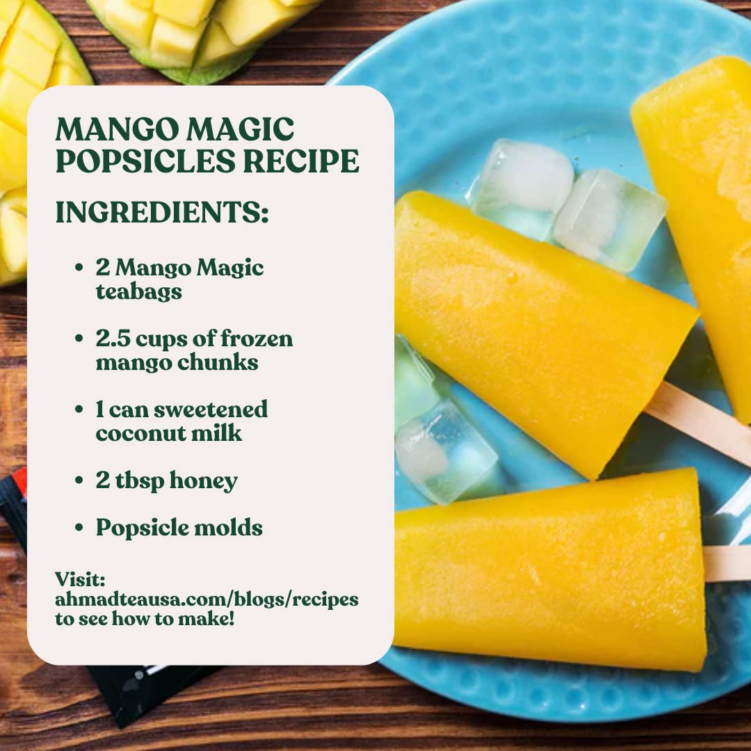 Steeped Mango Magic tea in a cup with inviting aroma.