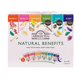 Ahmad Tea Energy tea cup showing a refreshing pick-me-up for daytime routines