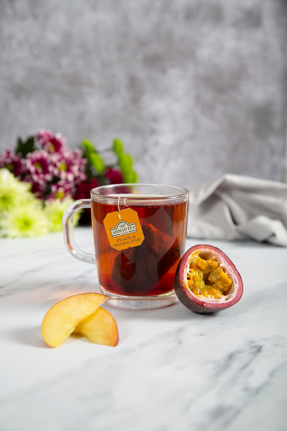 Ahmad Tea packaging featuring frustration-free design for easy storage and gifting