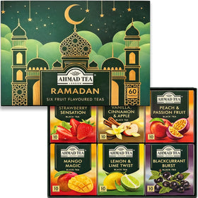 Ahmad Tea Ramadan Gift Box with emerald-green and gold design for elegant gifting.