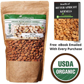 aimnaturals Sun-dried apricot kernels closeup highlights natural texture and color.