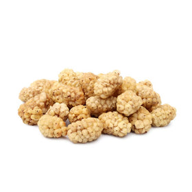 Aim Naturals sun-dried white mulberries ready for snacking