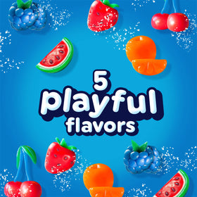 Airheads Bites close-up of fruity, soft-filled chew with bright, inviting texture.
