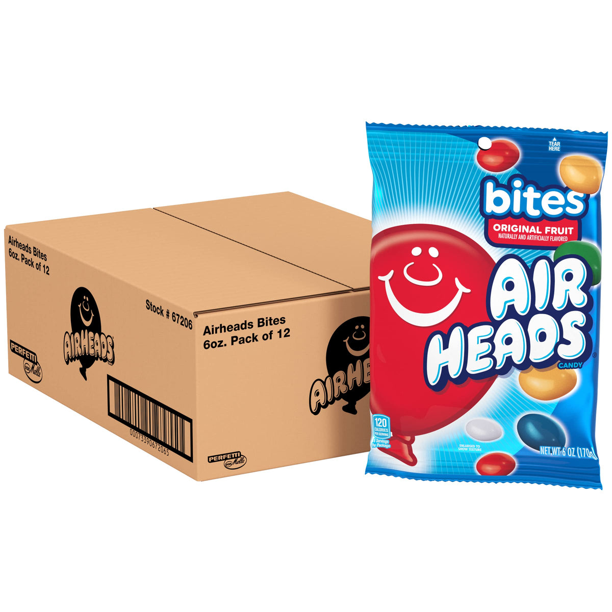 Airheads Bites packaging shows assorted fruit flavors for easy sharing.