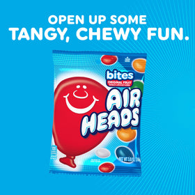 Close-up of Airheads Bites fruity chewy texture.