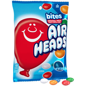 Airheads Bites closeup of fruity chewy candies in bright hues for quick treats.