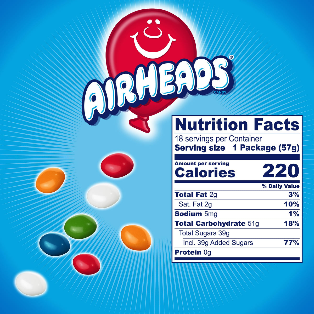Airheads Bites office party snack in cheerful packaging.