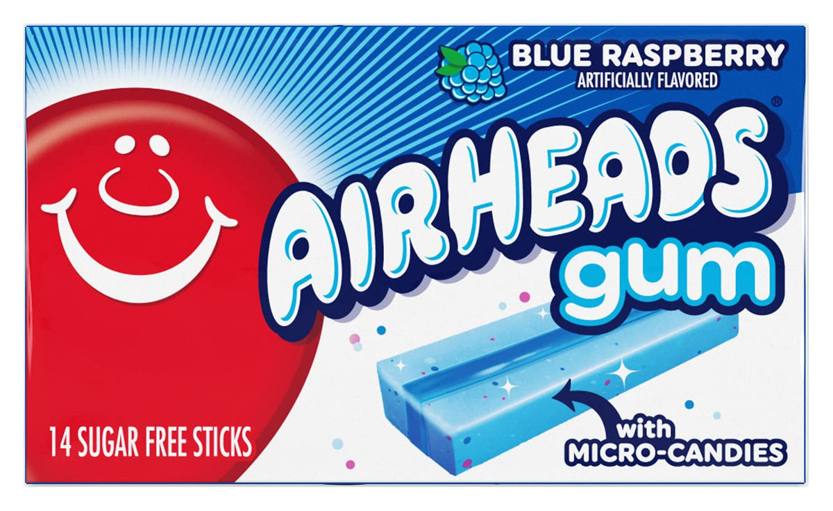 Airheads gum micro-candies closeup showcases juicy fruit flavor bursts.