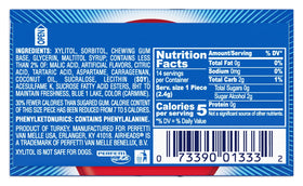 Airheads gum sugar-free gluten-free label indicates a gluten-free option for mindful snacking.