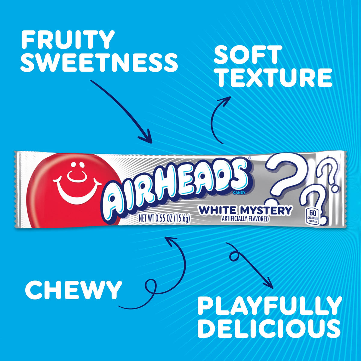 Gluten-free and peanut-free Airheads label for nut-free celebrations.
