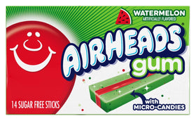 Airheads Watermelon gum stick with micro-candies offering a tangy, sugar-free treat