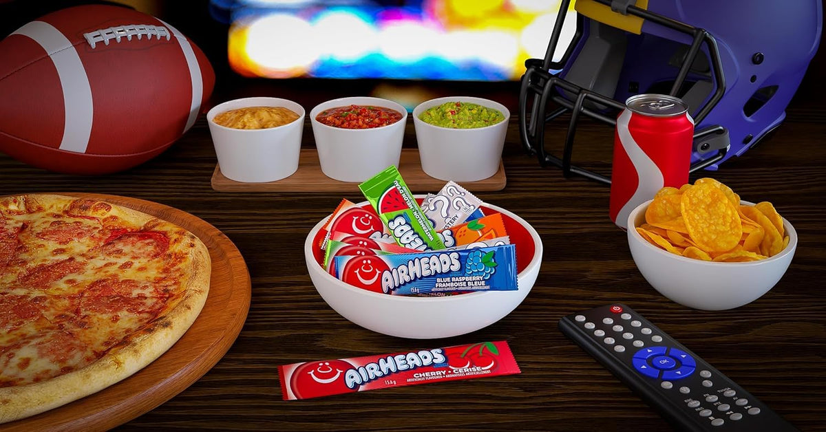 Airheads Mini Candy Bars grape-flavor-pack, tangy bite-sized reward for students.