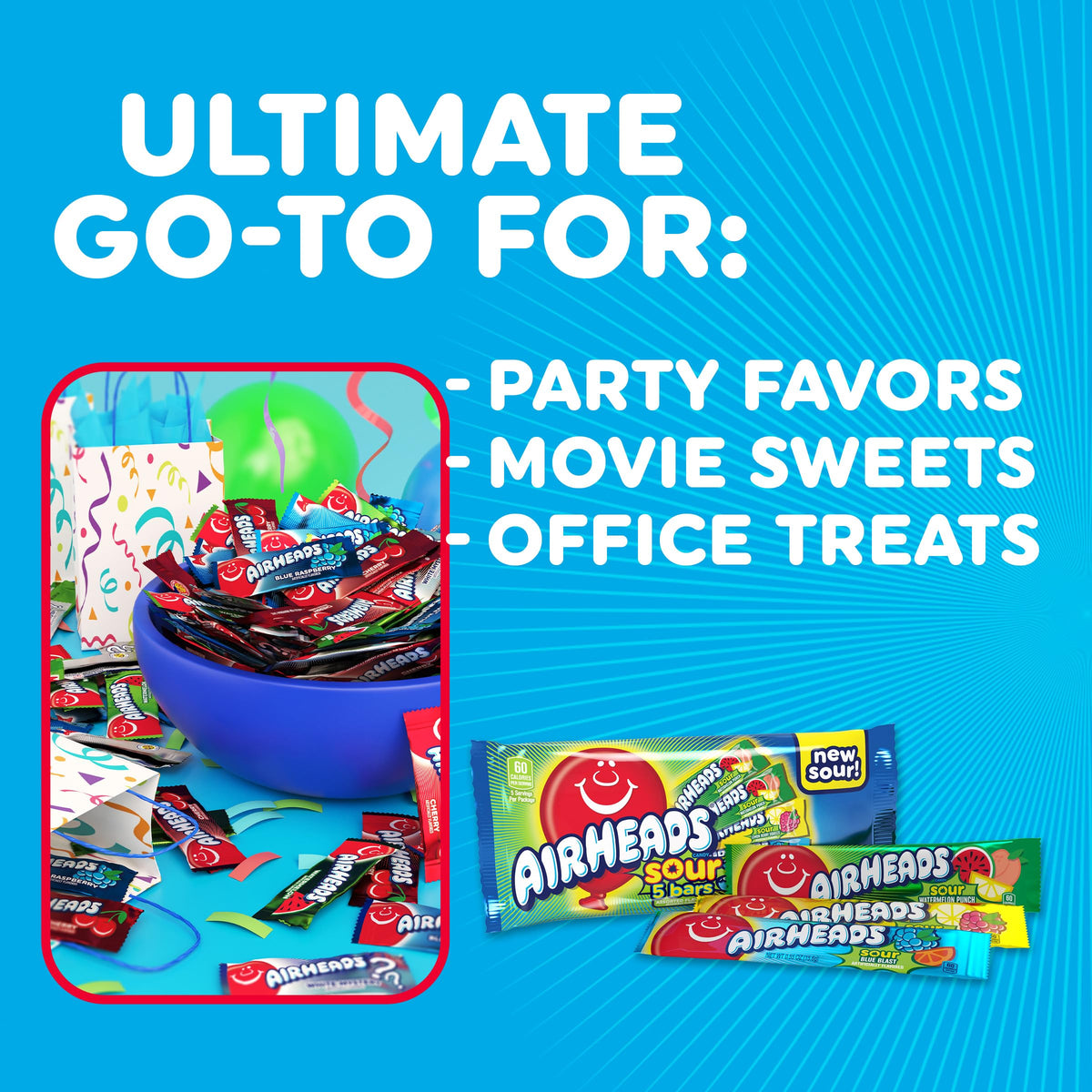 Airheads portable candy for travel and long trips, easy sharing