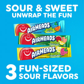 Airheads Sour Watermelon Punch bar, refreshing fruit flavor ideal for sharing