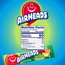 Airheads Sour Watermelon Punch packaging in bulk for concessions and events