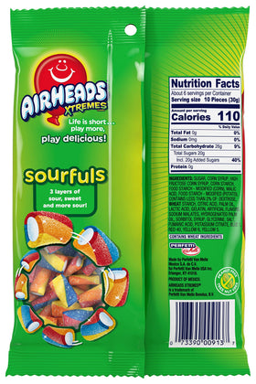 Rainbow Berry Airheads Sourfuls flavor close-up for berry lovers