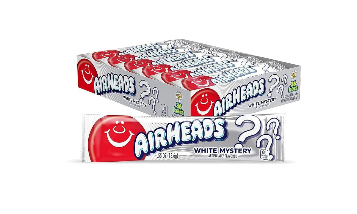 Airheads White Mystery box—bulk candy for parties and concessions.