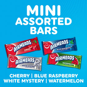 Airheads wrapped mini bars from the variety pack for convenient snacking.