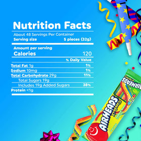 Airheads Xtremes Belts Rainbow Berry gaming snack for long sessions