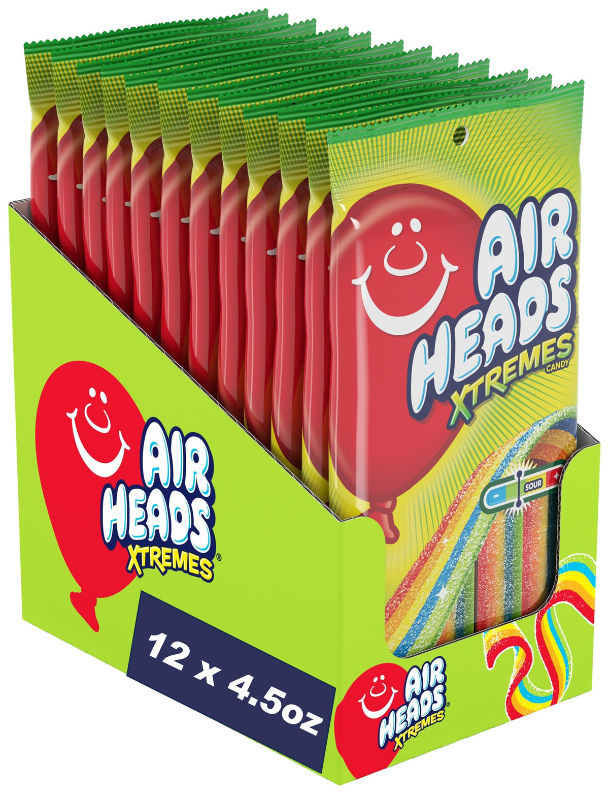 Airheads Xtremes Belts Rainbow Berry pack ready for sharing at parties