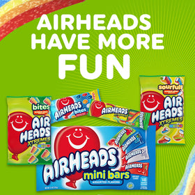 Airheads Xtremes Belts Rainbow Berry candy as party favors