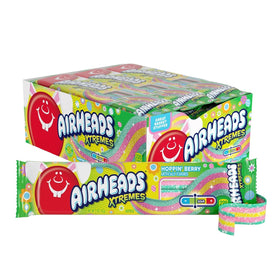 Airheads Xtremes Hoppin Berry Belts pack of 18, shareable spring snack.