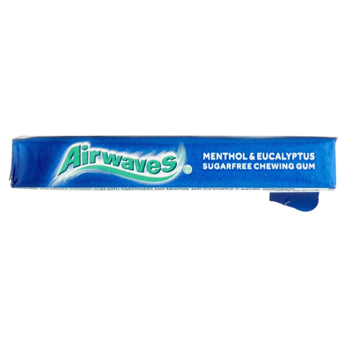AirWaves Menthol & Eucalyptus gum box side displays nutrition and vegetarian note