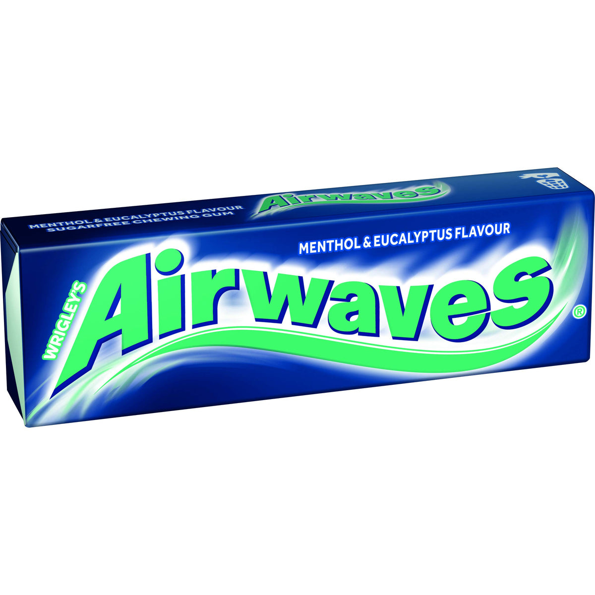 AirWaves Menthol & Eucalyptus gum sticks close-up highlighting menthol eucalyptus flavor