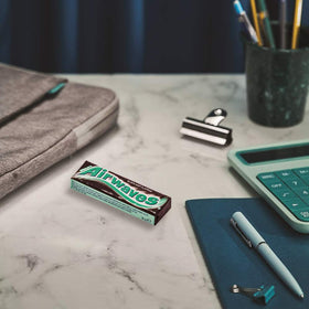 AirWaves Wrigley Black Mint gum foil wrapper sealed for freshness.