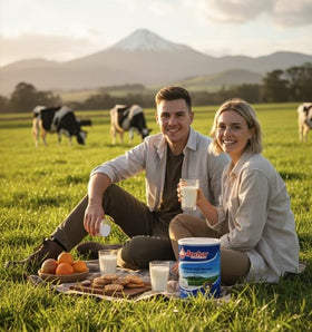 Aiva Anchor milk powder with measuring cups for easy, accurate prep.