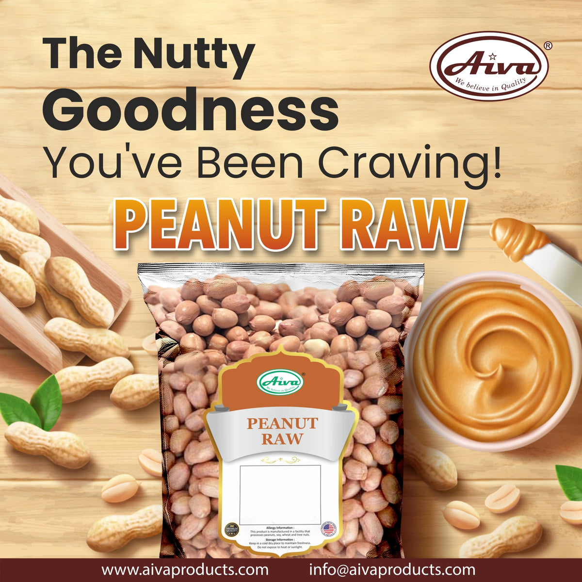 Aiva bulk 5 lb peanuts, ideal for home chefs and pros.