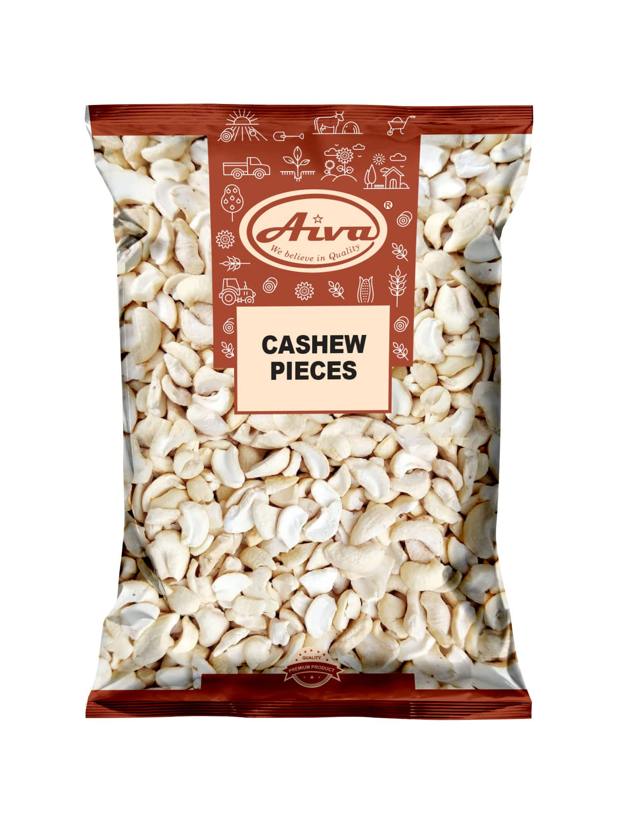 AIVA cashew pieces in bulk packaging for family cooking and batch meals