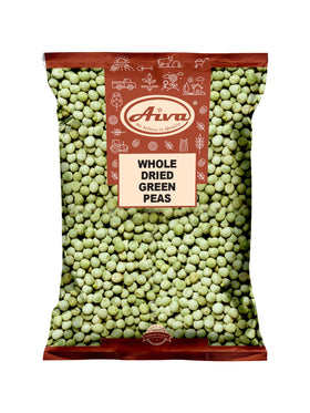Aiva dried green peas whole pack for premium bulk purchase, ideal for soups and stews.
