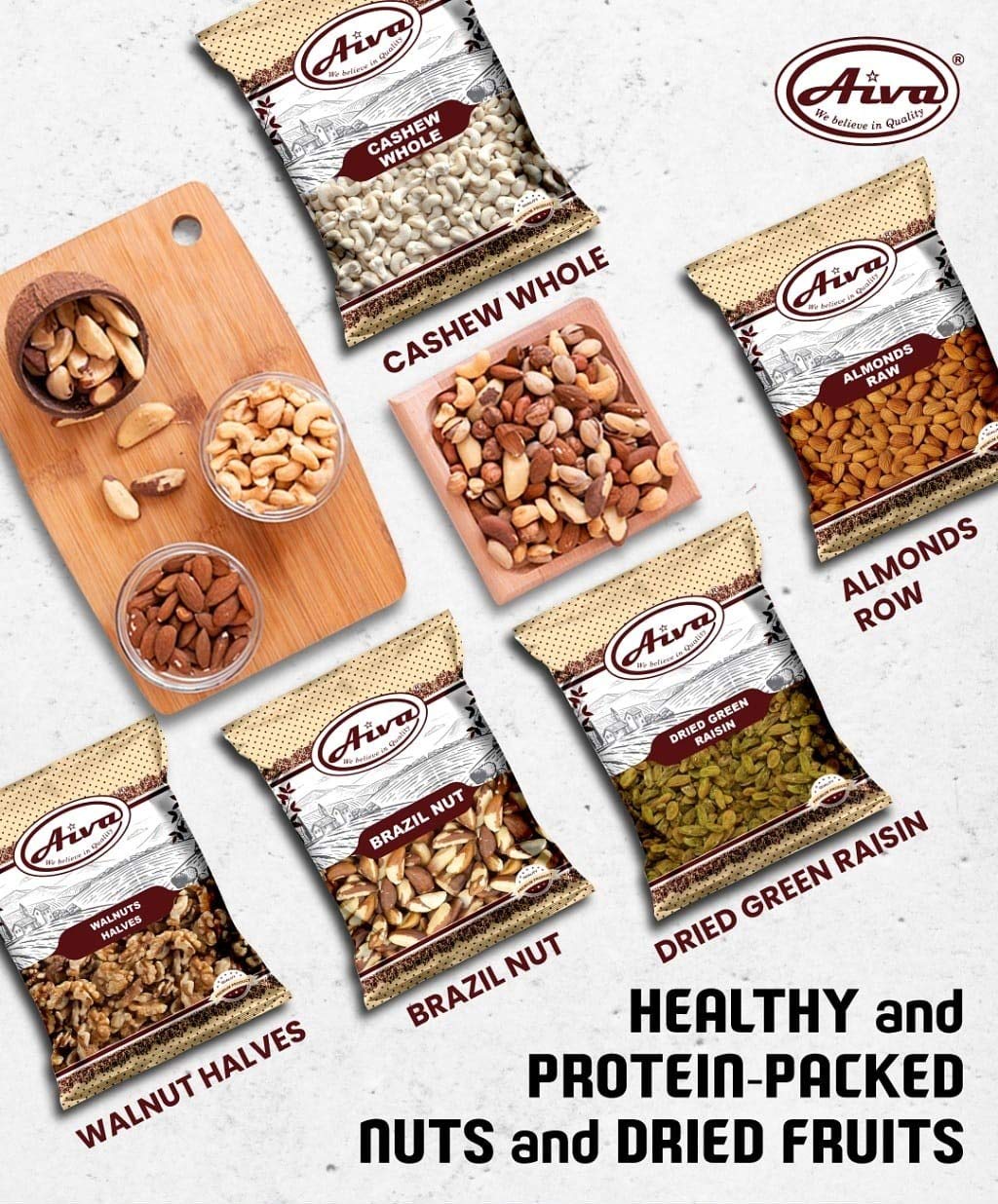 AIVA almonds in dessert topping add texture and flavor