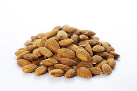 AIVA almonds raw skin-on close-up, premium quality for baking and snacking.