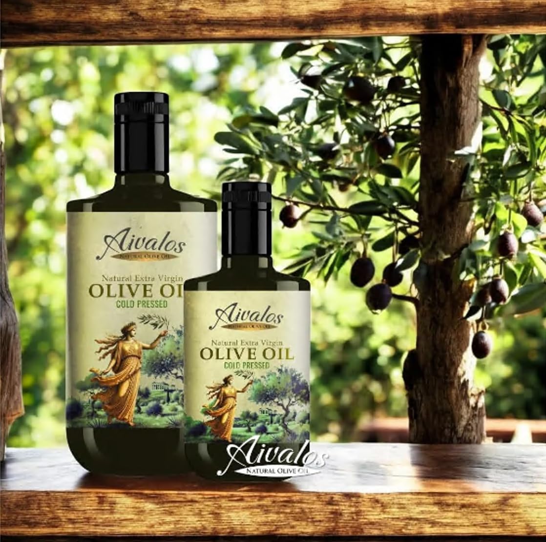 AIVALOS dark glass bottle protecting aroma during storage