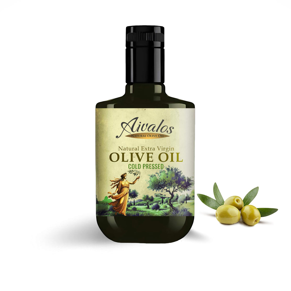 AIVALOS kitchen scene with olive oil for marinades and dressings