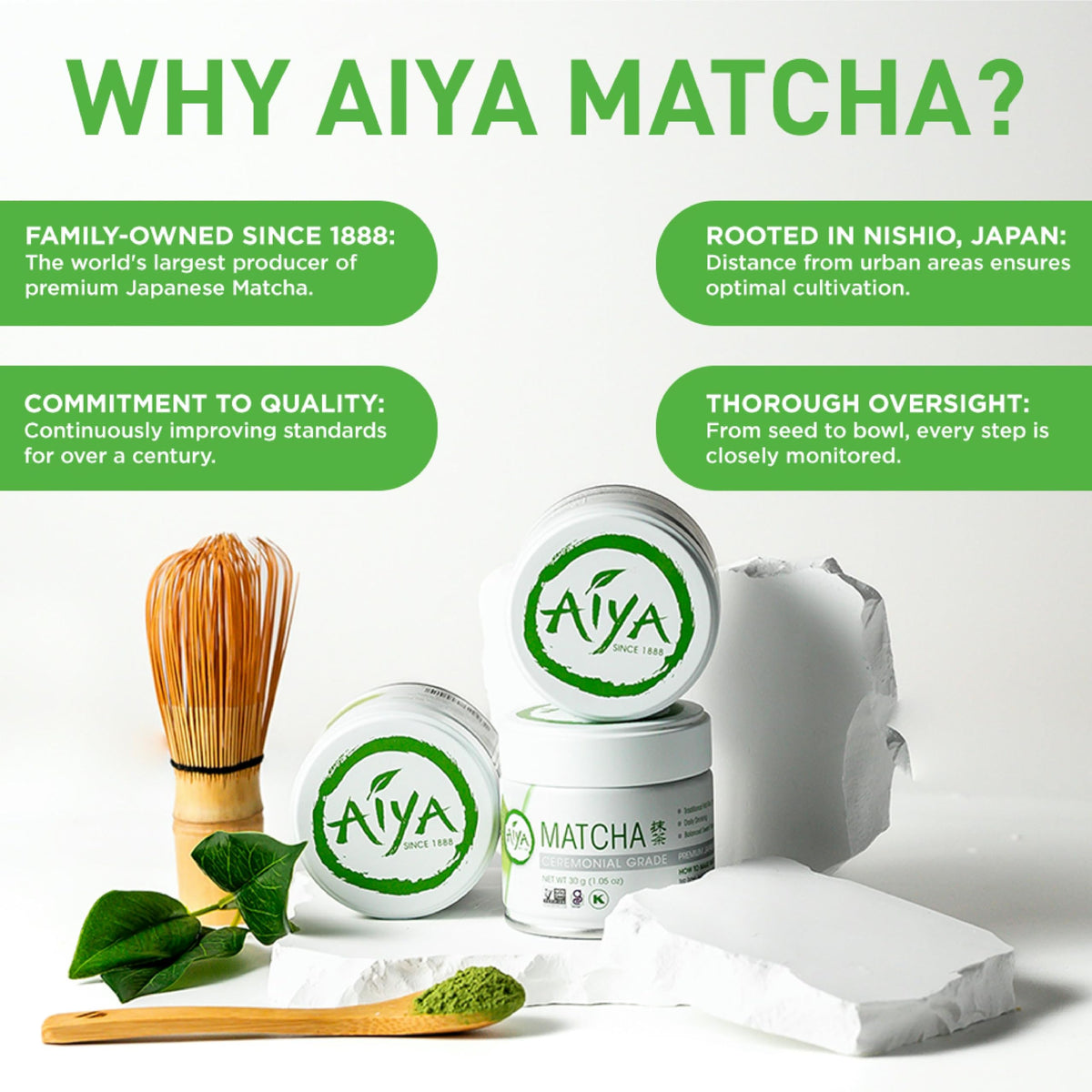 AIYA matcha tea set scene at home, ritual-ready for a mindful daily cup