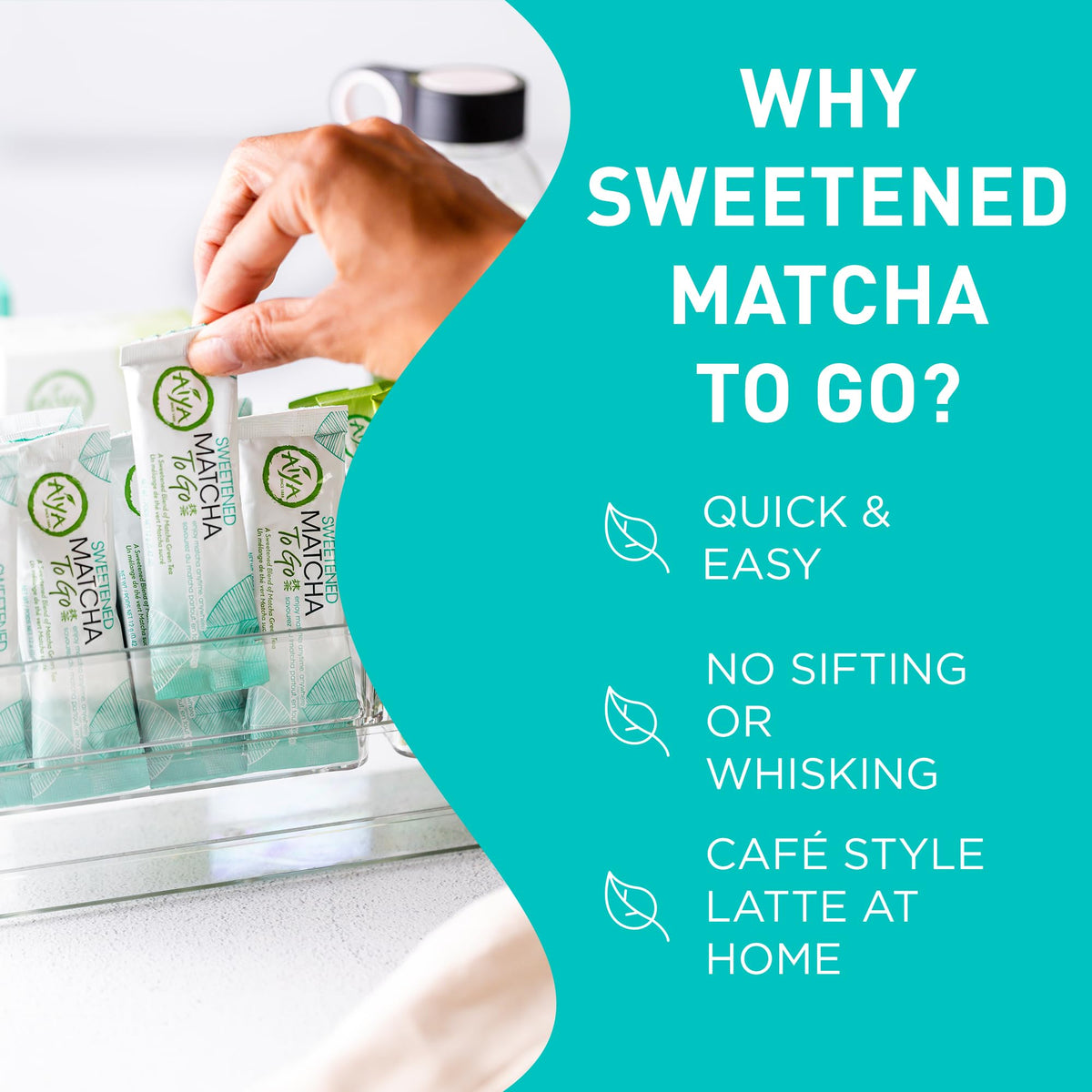 AIYA To-Go Stick cane sugar sweetness for a smooth cup