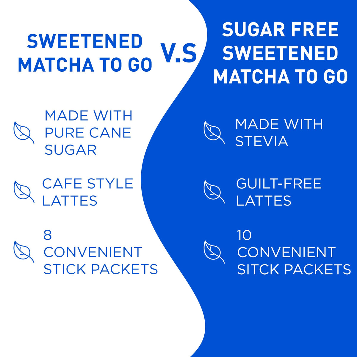 AIYA Sugar-Free Matcha To Go Stick ready-to-serve latte with dairy or plant milk.