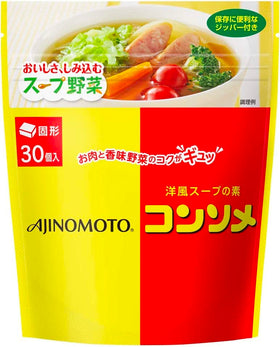 Ajinomoto Consomme 30pieces packaging, convenient stock for quick meals.