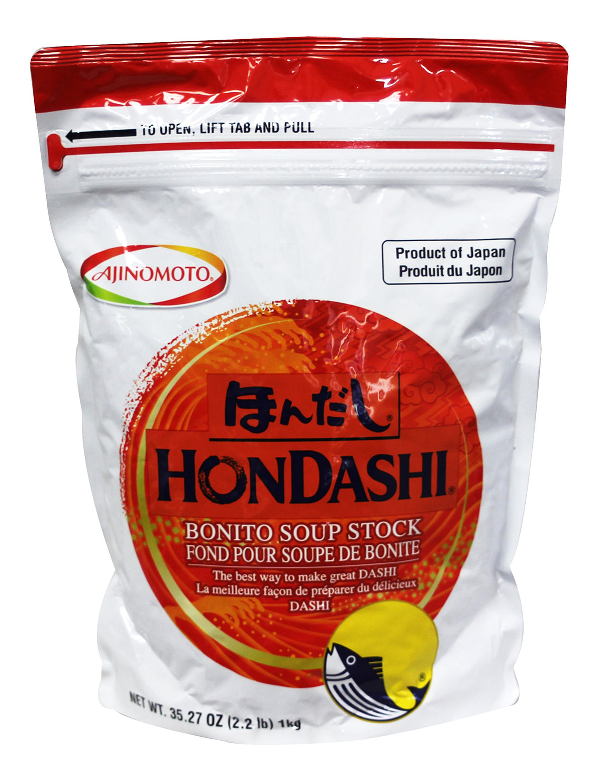 Ajinomoto Hondashi Bonito Soup Stock bag provides a versatile Japanese base.