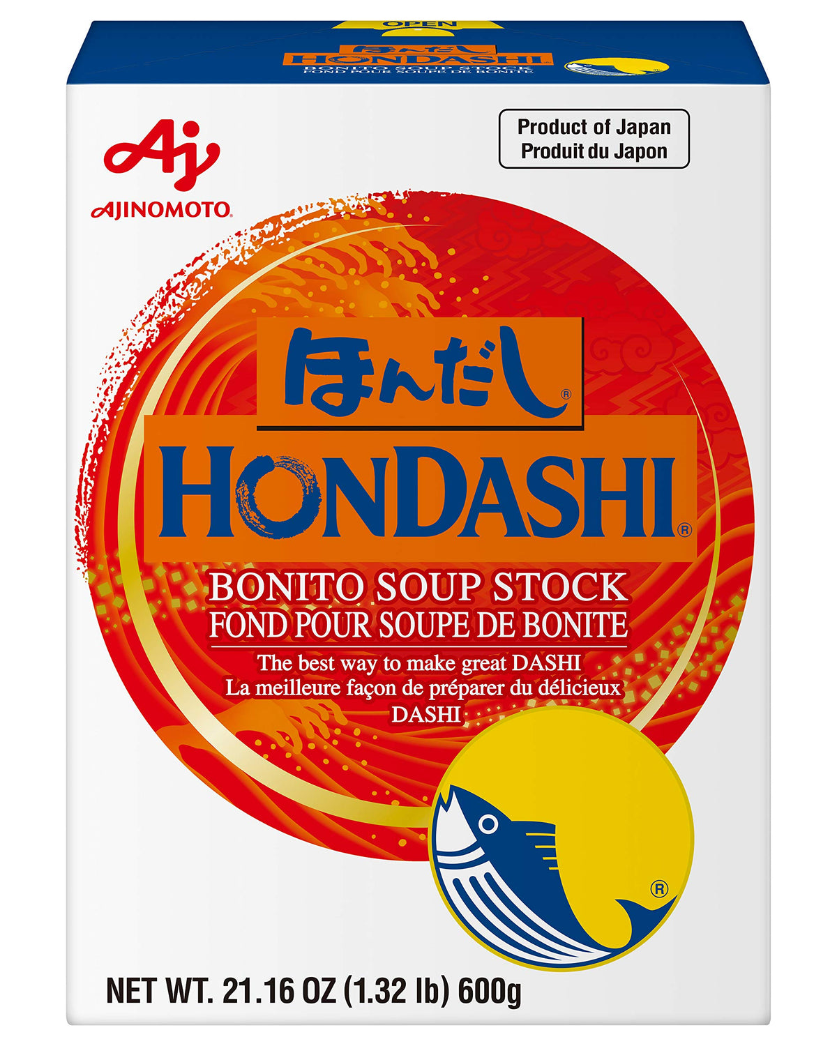 Ajinomoto Hondashi Bonito Soup Stock powder close-up for rich broth