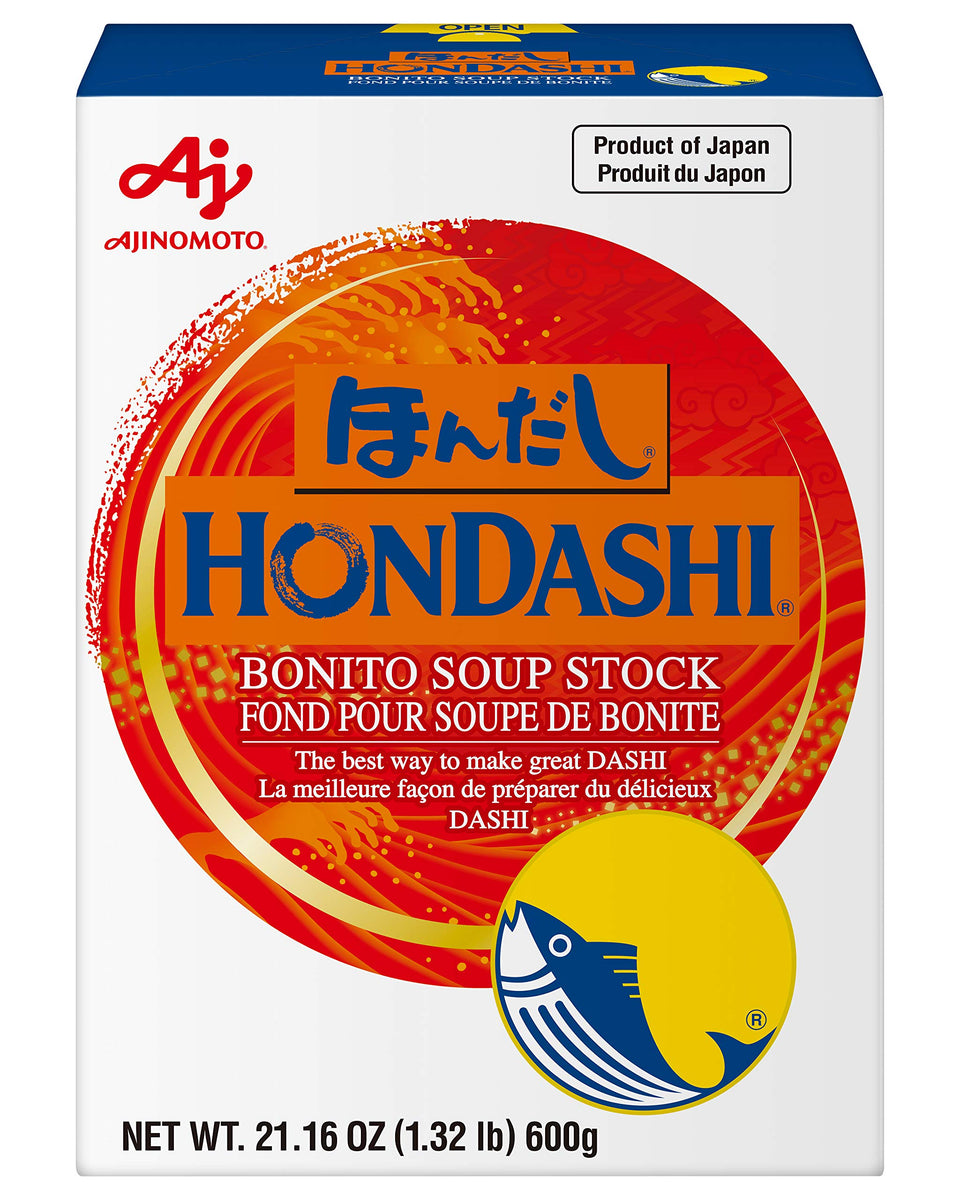 Ajinomoto Hondashi Bonito Soup Stock powder close-up for rich broth