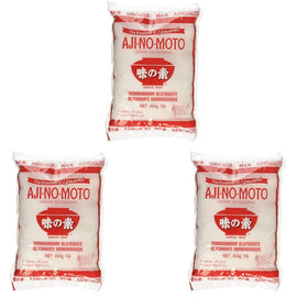 Ajinomoto Umami Seasoning three-pack 454g bags front view boosts savory flavor