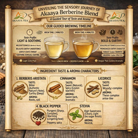AKAAYA Berberine Tea aromas of licorice, cinnamon, and pepper enhance warmth